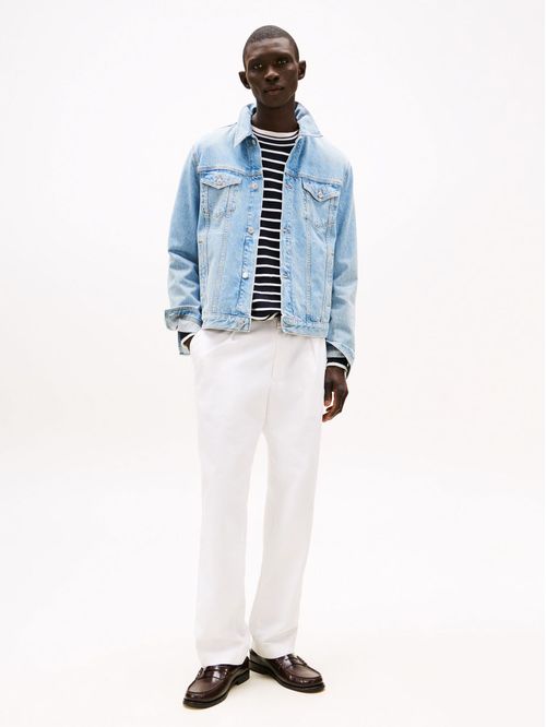 Campera de jean desteñida regular fit