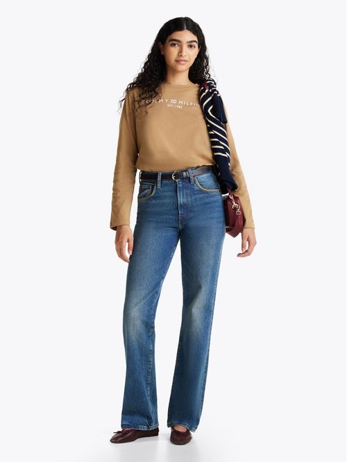 Remera de manga larga con logo regular fit