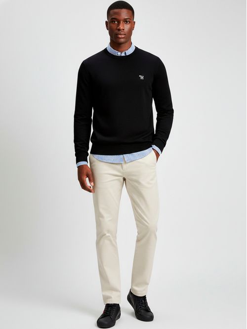 Pantalón de gabardina corte recto